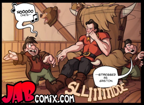 No one's dick leaves us all as impressed as Gaston's / Boobies and the Beast / jab comix