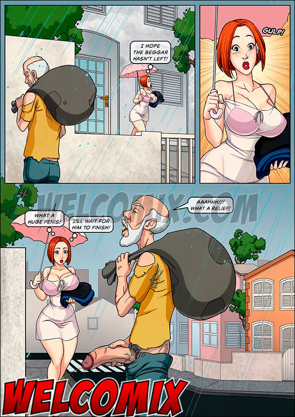 Housewife takes pity on a beggar when she sees him all wet / Anacondas / The lady and the beggar / welcomix