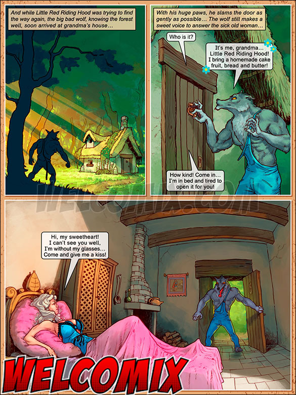 His real intention is to devour the hot granddaughter / Tales grandma doesn't tell / Little red riding hood / welcomix