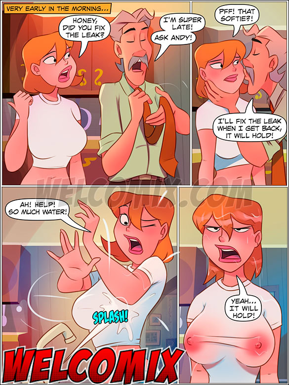 She goes to her neighbor for help and takes it out on Bravo's muscular arms / The Naughty Home / Exchange of favors / welcomix